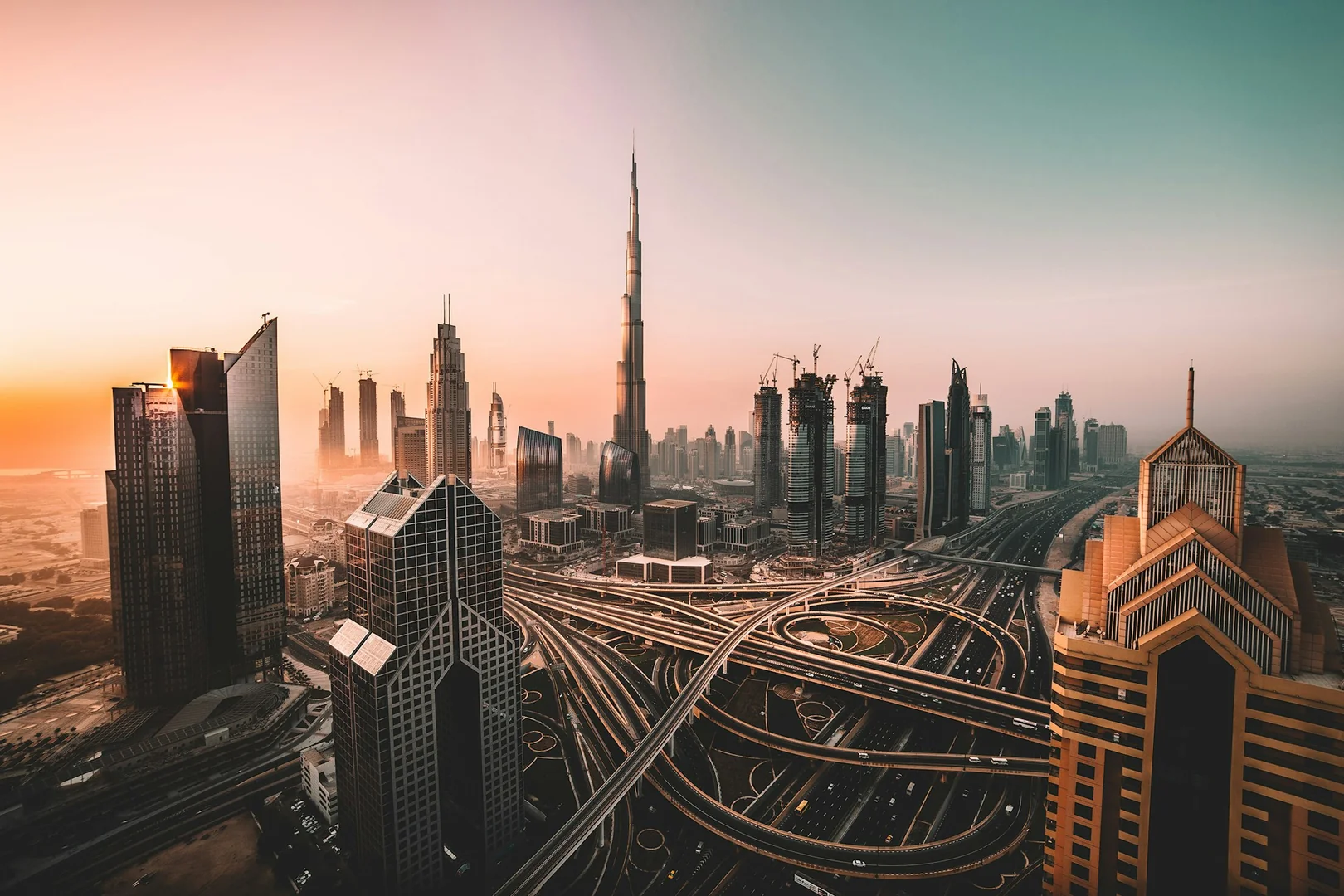 Dubai Sunset Skyline